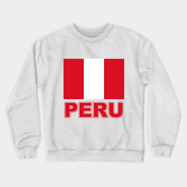 The Pride of Peru - Peruvian National Flag Design Crewneck Sweatshirt by Naves